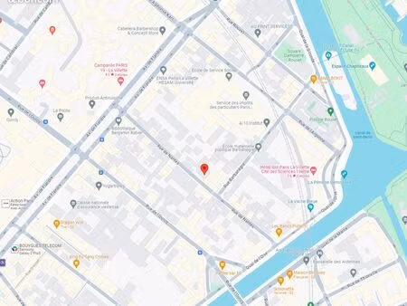 parking 1e sous-sol; 20 rue de nantes; métro crimée / corentin cariou