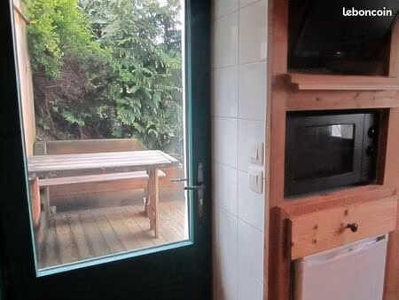 megeve studio meublé sympa avec terrasse et lave linge