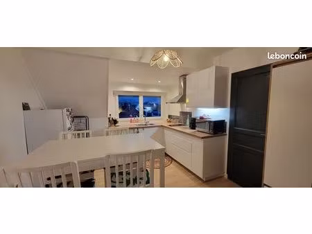 t2 duplex meublé 35 m2 - refait à neuf - 2 min pieds gare de béthune