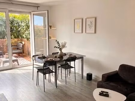 ​t3 meublé de standing - 65m² - terrasse sud-ouest & garage - proche tram/cardo