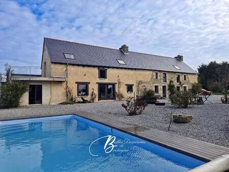 vente longère et corps de ferme piscine à ménéac (56490) : à vendre piscine / 200m² ménéac