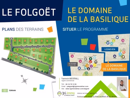 vente terrain à le folgoët (29260)  69 400 €