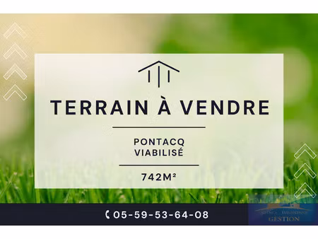 terrain plat viabilise de 742m2 lot 3