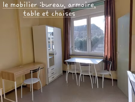 location meublée chambre 1 pièce 20 m² à maubeuge (59600)  310 €