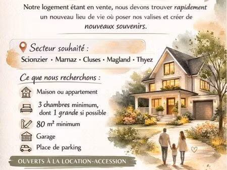 recherche urgente maison/apt 4 pièces