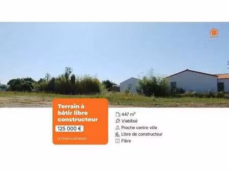 vente terrain au fenouiller (85800) : à vendre / 447m² le fenouiller