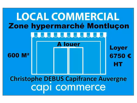 location commerce 1 pièce 600 m² à montluçon (03100)