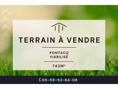 terrain plat viabilise de 742m2 lot 3
