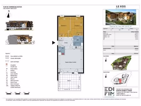 bel appartement t3 en plein centre de saint-jean-de-sixt