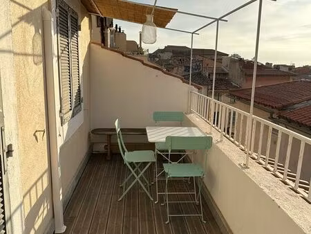 duplex t2  terrasse vue mer panier