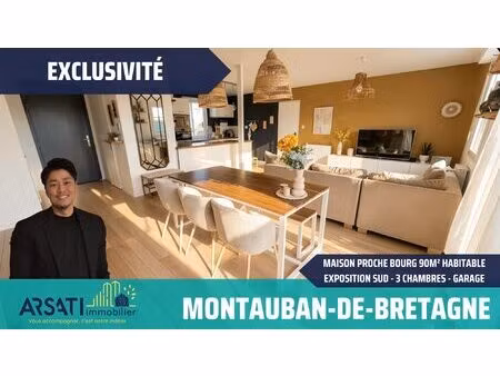 maison proche bourg - 90m² habitable - 3 chambres - plein sud