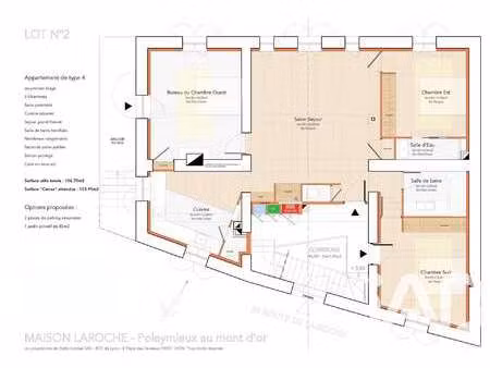 vente appartement 4 pièces à poleymieux-au-mont-d'or (69250) : à vendre 4 pièces / 104m² p