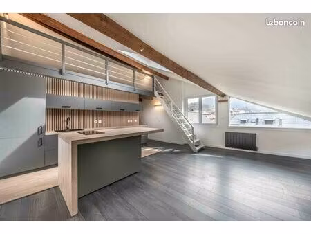 magnifique loft atypique entièrement rénové avec mezzanine – albertville centre