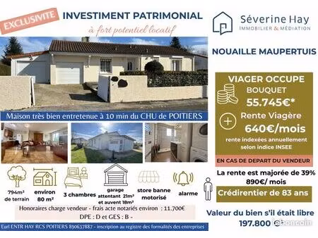 exclusivité – maison 80 m² proche poitiers | investissement patrimonial à fort potentiel l