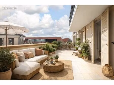 rare 2 pièces avec grande terrasse et loggia – bailly-romainvilliers