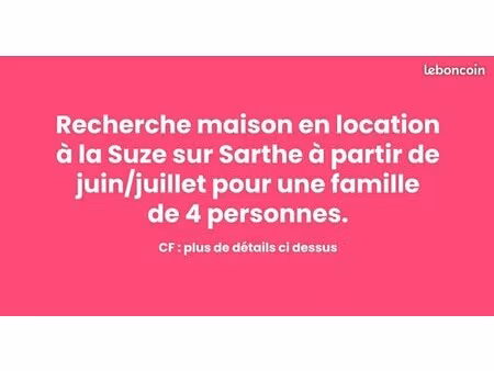 recherche maison en location