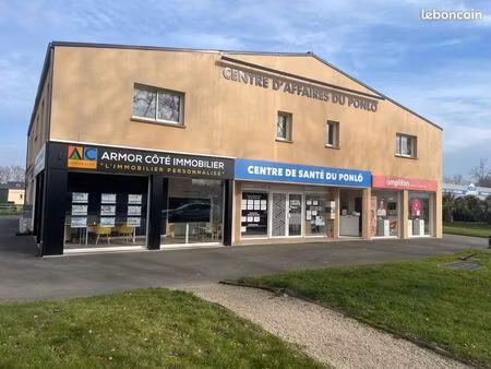 bureaux / local professionnel 100 m² à louer – centre d’affaires le ponlo – axe paimpol / 