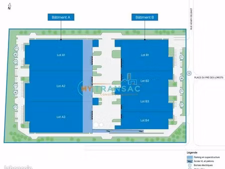local bureaux 3 335 m²