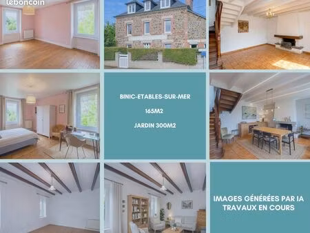 grande maison en pierre avec jardin – 6 chambres – étables-sur-mer