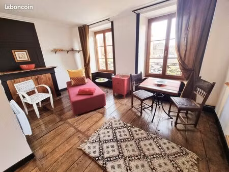 t2 meublee & tout equipe - résidence privée & sécurisé – jardin- centre ville - parking pr