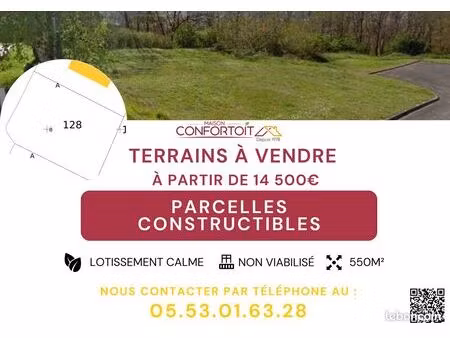 terrain constructible à vendre - saint pardoux isaac