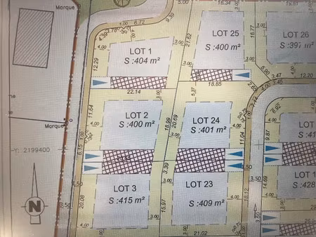 vente terrain à batir 140 m² à roquefort-des-corbières (11540)  95 000 €