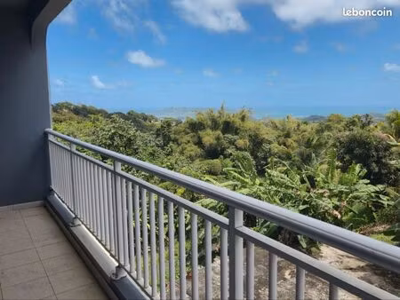 grand f1 non meublé avec vue sur la baie du robert et tartane