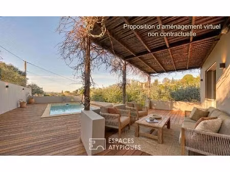 villa avec olivette  vue panoramique et grand terrain