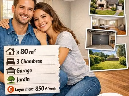 recherche maison 2 chambres + jardin + garage (lens & alentours)