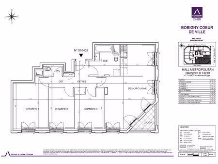 appartement bobigny 4 pièce(s) 79 15 m2