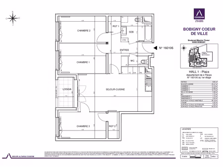 appartement bobigny 4 pièce(s) 80 18 m2