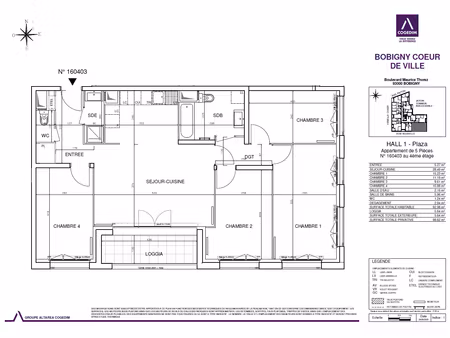 appartement bobigny 5 pièce(s) 80 18 m2
