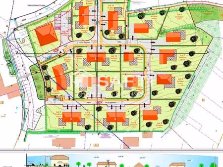 coup de cœur – terrain viabilisé 917 m2 – école à pied – ensoleillement idéal