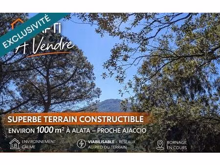 terrain constructible - alata – proche ajaccio
