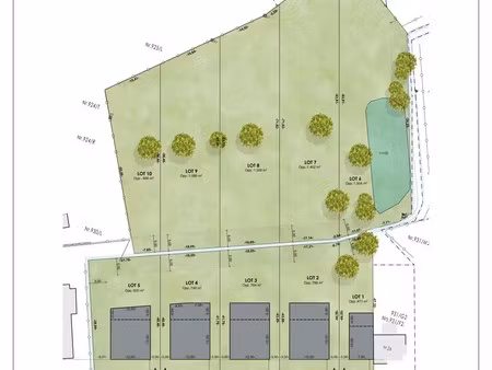 drie vergunde bouwgronden te koop