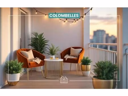 vente appartement neuf 3 pièces 60m2 colombelles - 249001 € - surface privée