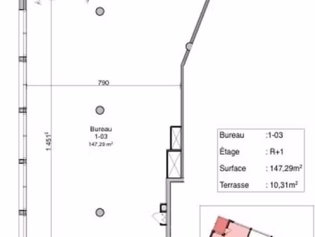 location bureau 185 m² à montpellier (34000)