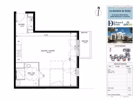appartement 2 pièces 42 m²
