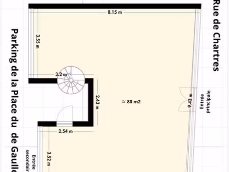 fonds de commerce 80+37 m² dourdan