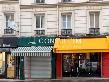 a vendre  une surface de boutique de 40m² au coeur du 11e arrondissement