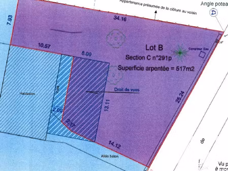 vente terrain 517 m² la houssaye-en-brie (77610)