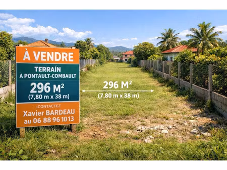 vente terrain 296 m² pontault-combault (77340)