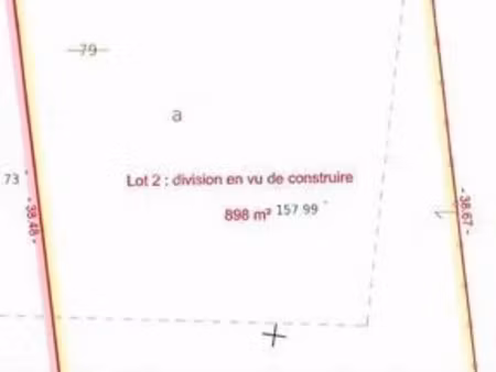 vente terrain 898 m² à bogny-sur-meuse (08120)  47 450 €
