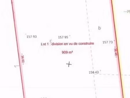 vente terrain 909 m² à bogny-sur-meuse (08120)  48 100 €