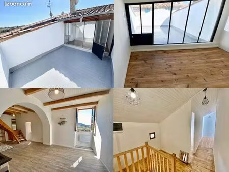 t3 meublé terrasse/ parking facile/ cave partagée