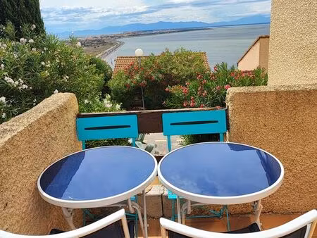 la falaise de leucate studio mezzanine vue mer et étang