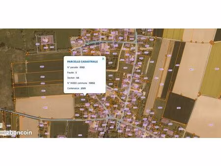 terrain constructible – 2509 m² – boulages