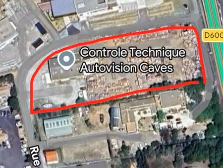 terrain commercial en zone d’activités à caves