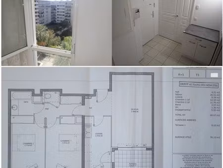 appartement trois pièces confortable rénové vue sur jardin calme garage double