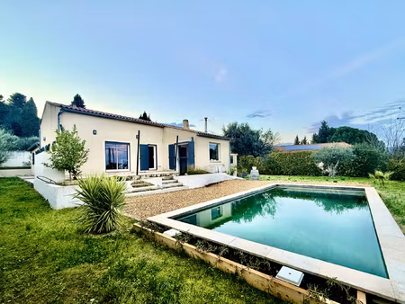 maison plain-pied calvisson 138 m2 - piscine - poele à bois